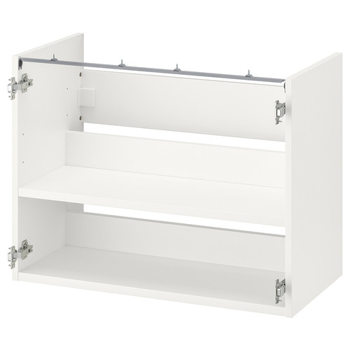 ENHET Base cb f washbasin w shelf, white, 80x40x60 cm