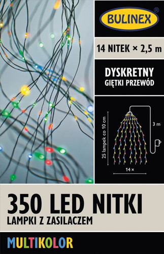 Christmas Lights 350 LED Bulinex 14 x 2.5 m, indoor, multicolour