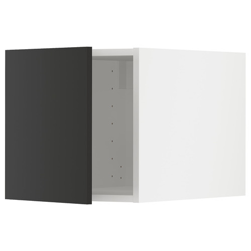 METOD Top cabinet, white/Nickebo matt anthracite, 40x40 cm