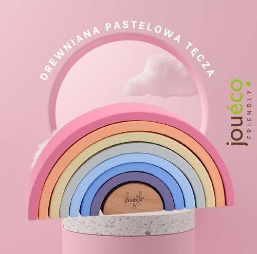 Joueco Wooden Rainbow 8-piece Set 12m+