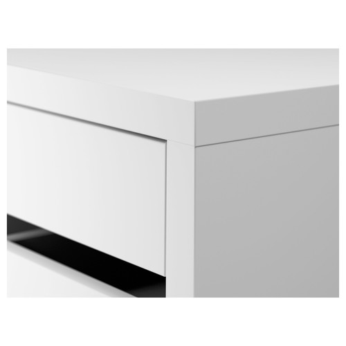 MICKE Drawer unit/drop file storage, white, 35x75 cm