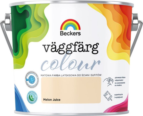 Beckers Matt Latex Paint Vaggfarg Colour 2.5l melon juice