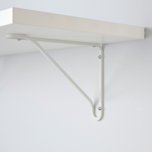 BERGSHULT / FÖRLÄGGARE Wall shelf, white/white, 80x30 cm