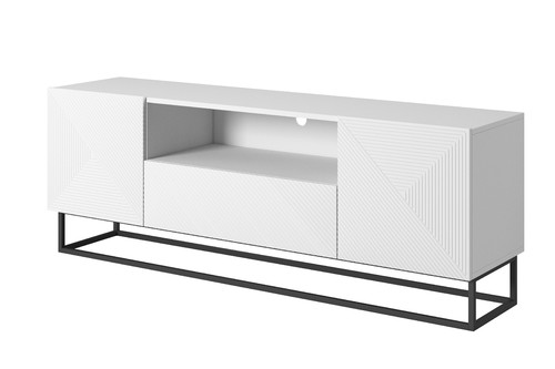 TV Cabinet Asha 167 cm, metal legs, matt white