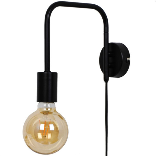 GoodHome Wall Lamp Ghlin 1-p E27, black