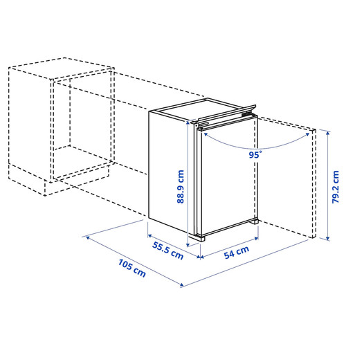 LAGAN Freezer, integrated, 85 l