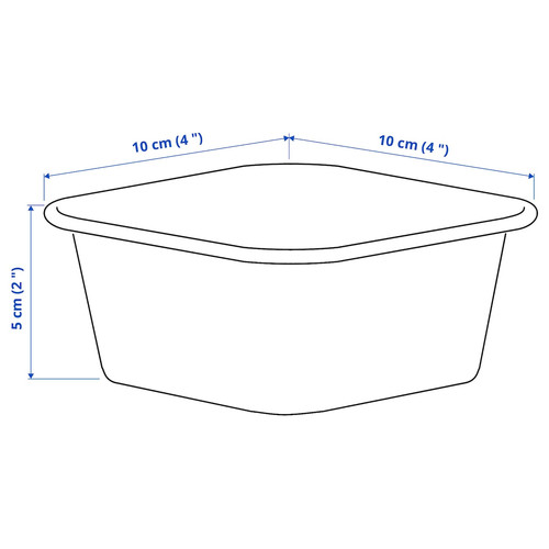 NOJIG Organiser, plastic, beige, 10x10x5 cm