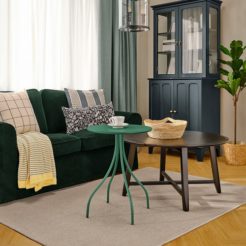 TÅNEBRO Side table, dark green, 46 cm