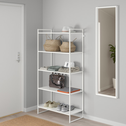 JONAXEL Shelving unit, white, 80x38x160 cm