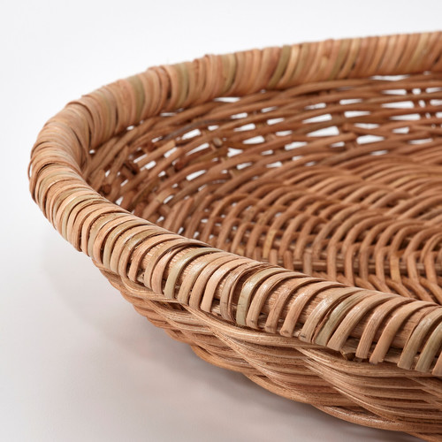 NÖJAKTIG Decoration dish, rattan, 43 cm