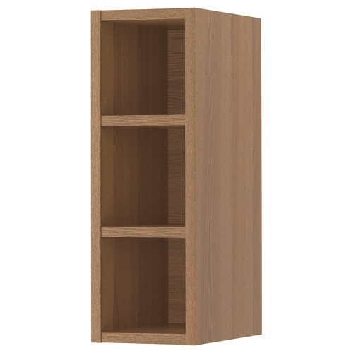 VADHOLMA Open storage, brown, stained ash, 20x37x60 cm