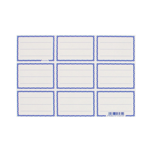 Starpak Label Stickers for Notebooks 9 Sheets 25-pack