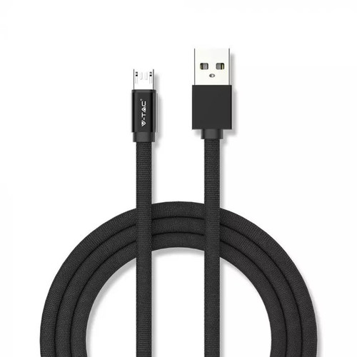 V-TAC Cable microUSB M 1m 2.4A, black