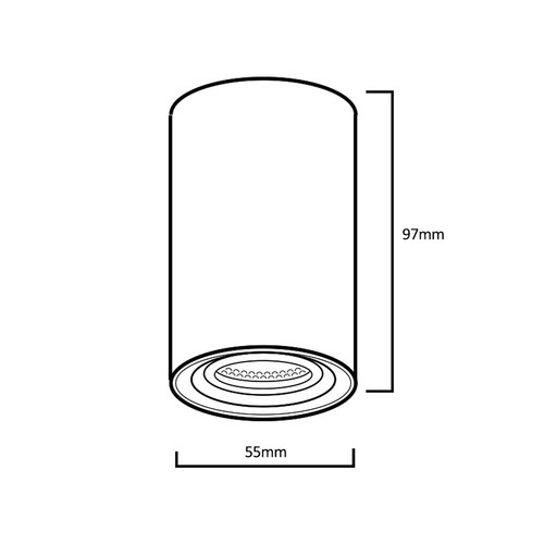 MacLean Surface Mounted Luminaire Halogen GU10 MCE458 W/G