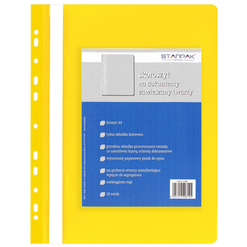 File Folder A4, yellow, 10pcs