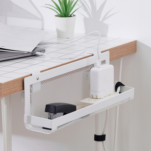 FÖRSÄSONG Cable management tray, white, 38 cm