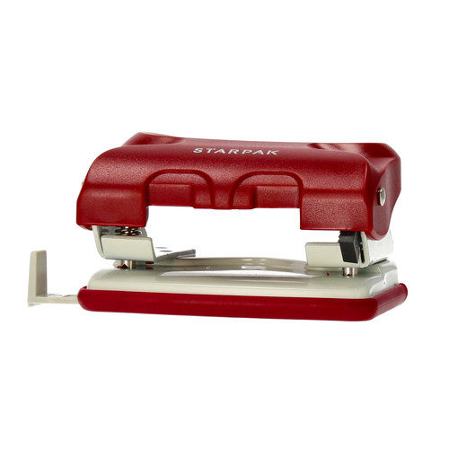 2-Hole Punch 5.5mm, plastic, 1pc, dark red