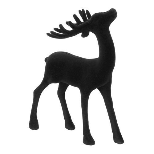 Christmas Decoration Reindeer, velvet, black