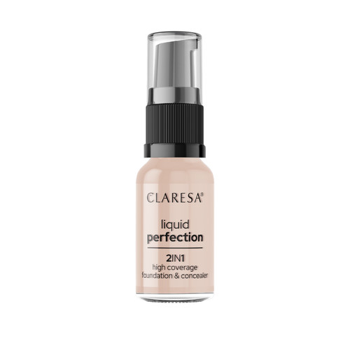 CLARESA Foundation & Concealer 2in1 Liquid Perfection Vegan no. 103 Cool Medium 18g