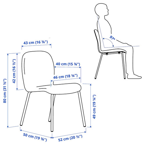 KARLPETTER Chair, Gunnared light green/Sefast white