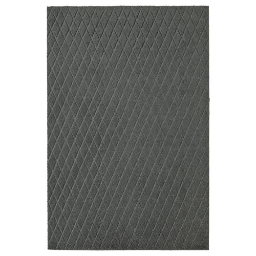 ÖSTERILD Door mat, indoor, dark grey, 60x90 cm