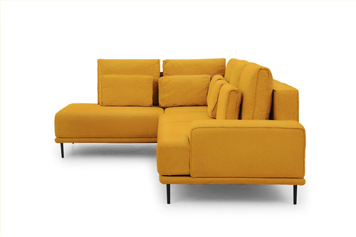 Corner Sofa-Bed Left Nicole L Salvador 10/black legs, mustard