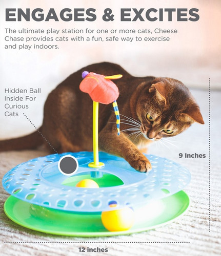 Petstages Cheese Chase Play Track for Cats