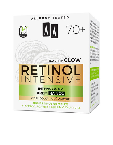 AA Retinol Intensive 70+ Intensive Night Cream Restoring-Nourishing Healthy Glow Vegan 50ml