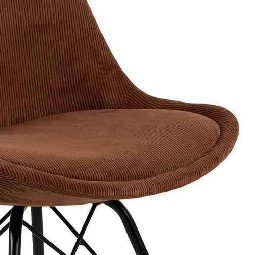 Dining Chair Eris, corduroy, copper