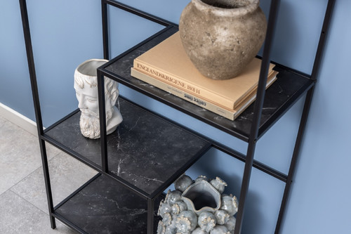 Shelving Unit Infinity, low, black marble