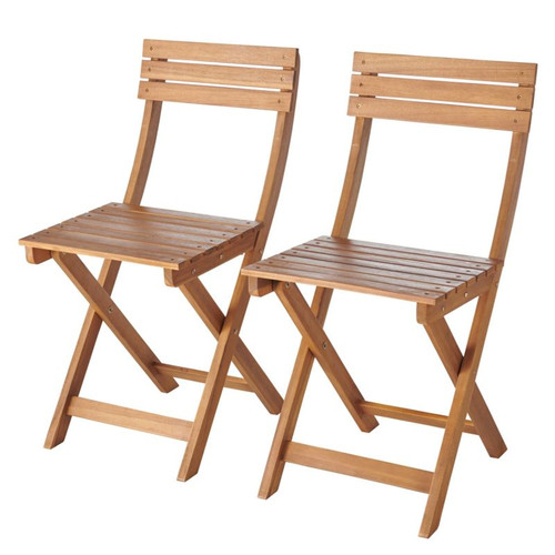 GoodHome Set of 2 Garden Chairs Virginia