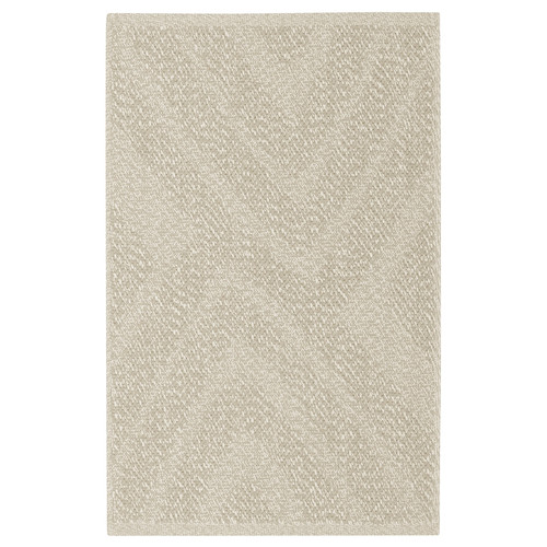 FULLMAKT Rug flatwoven, in/outdoor, beige/mélange, 60x90 cm