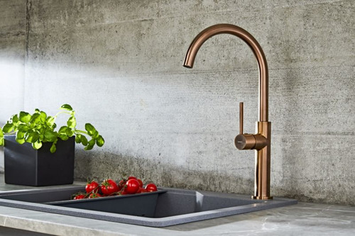 Omnires Sink Mixer Tap Tiverton TR50CPB, brushed copper