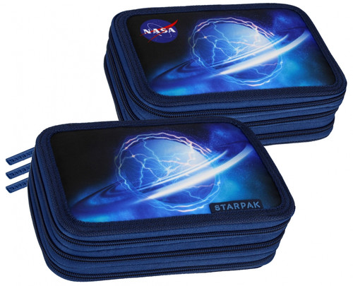 Pencil Case with 3 Zippers & School Accessories NASA