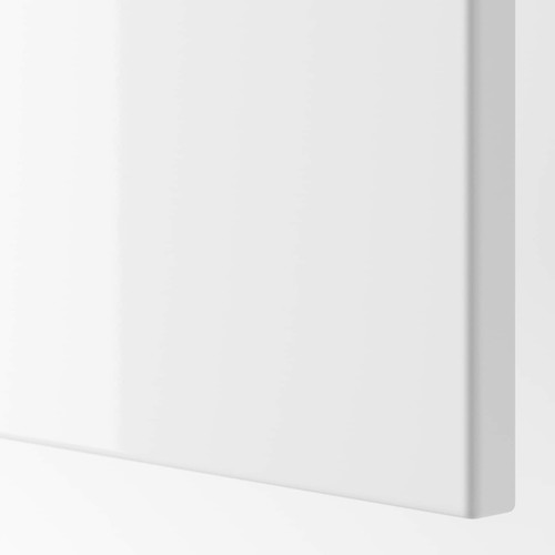 PAX / FARDAL/ÅHEIM Wardrobe combination, high-gloss white/mirror glass, 200x60x201 cm