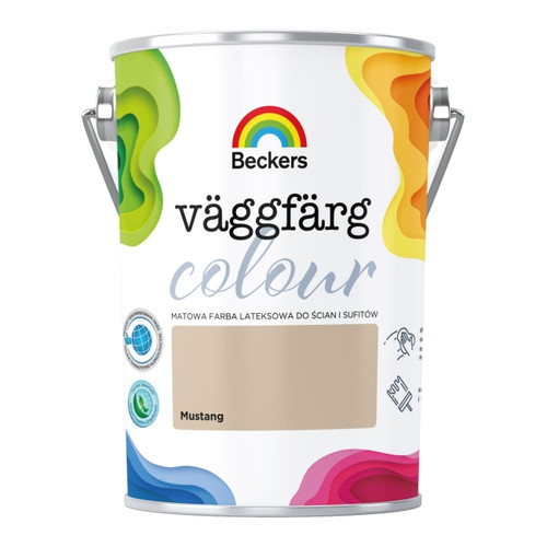 Beckers Matt Latex Paint Vaggfarg Colour 5l mustang