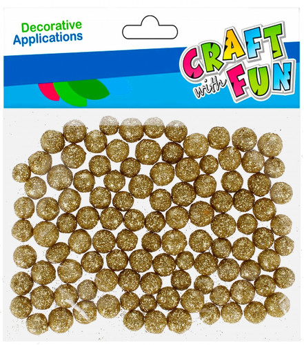 Decorative Styrofoam Balls 8mm 4.5g, gold