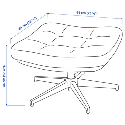 HAVBERG Footstool, Lejde red-brown