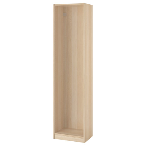 PAX Wardrobe frame, white stained oak effect, 50x35x201 cm