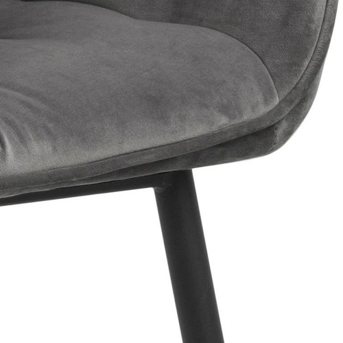 Chair Brooke, velvet, grey