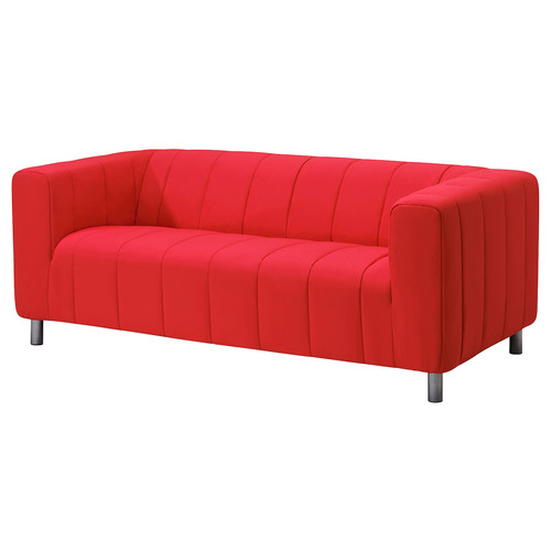 KLIPPAN Cover for 2-seat sofa, Långban bright red