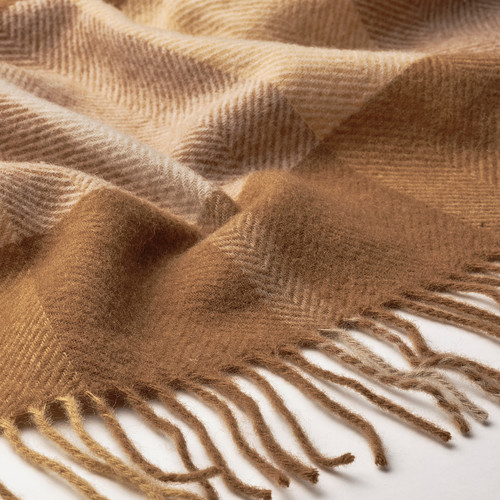 MYRULL Throw, light brown, 130x170 cm