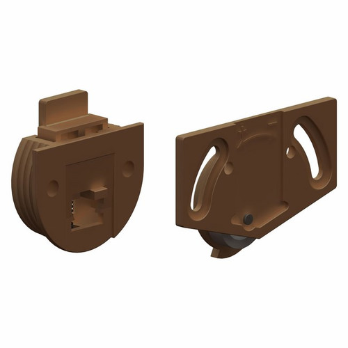 Valcomp Roller Guide for Sliding Door Bottom and Top, brown