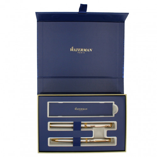 Waterman Gift Set Fountain Pen & Pen Hemisphere Silver GT 2022 ET/WAT/HGT