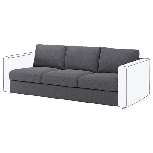 VIMLE 3-seat section, Gunnared medium grey