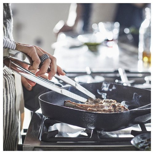 VARDAGEN Grill pan, cast iron, 28x28 cm