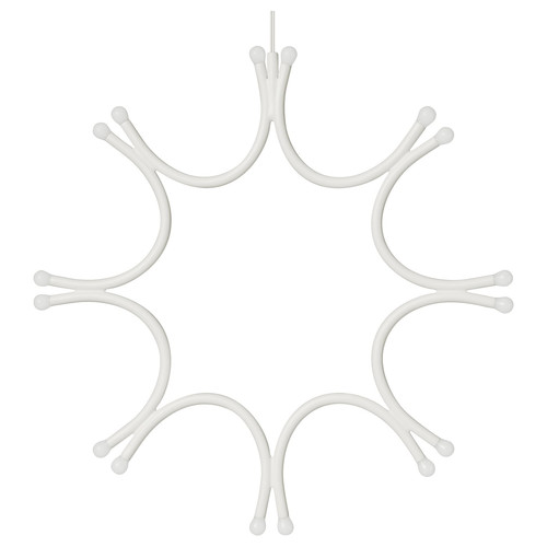 FRÖJDA Pendant lamp, battery-operated white, 33 cm