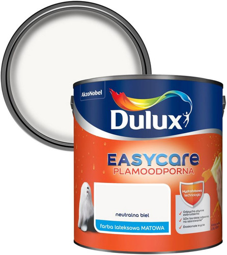 Dulux EasyCare Matt Latex Paint 2.5L, neutral white