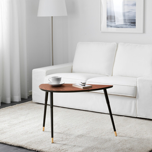 LÖVBACKEN Side table, medium brown, 77x39 cm