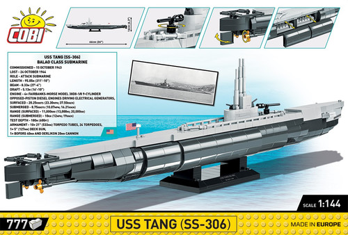 Cobi Blocks USS Tang SS-306 777pcs 8+